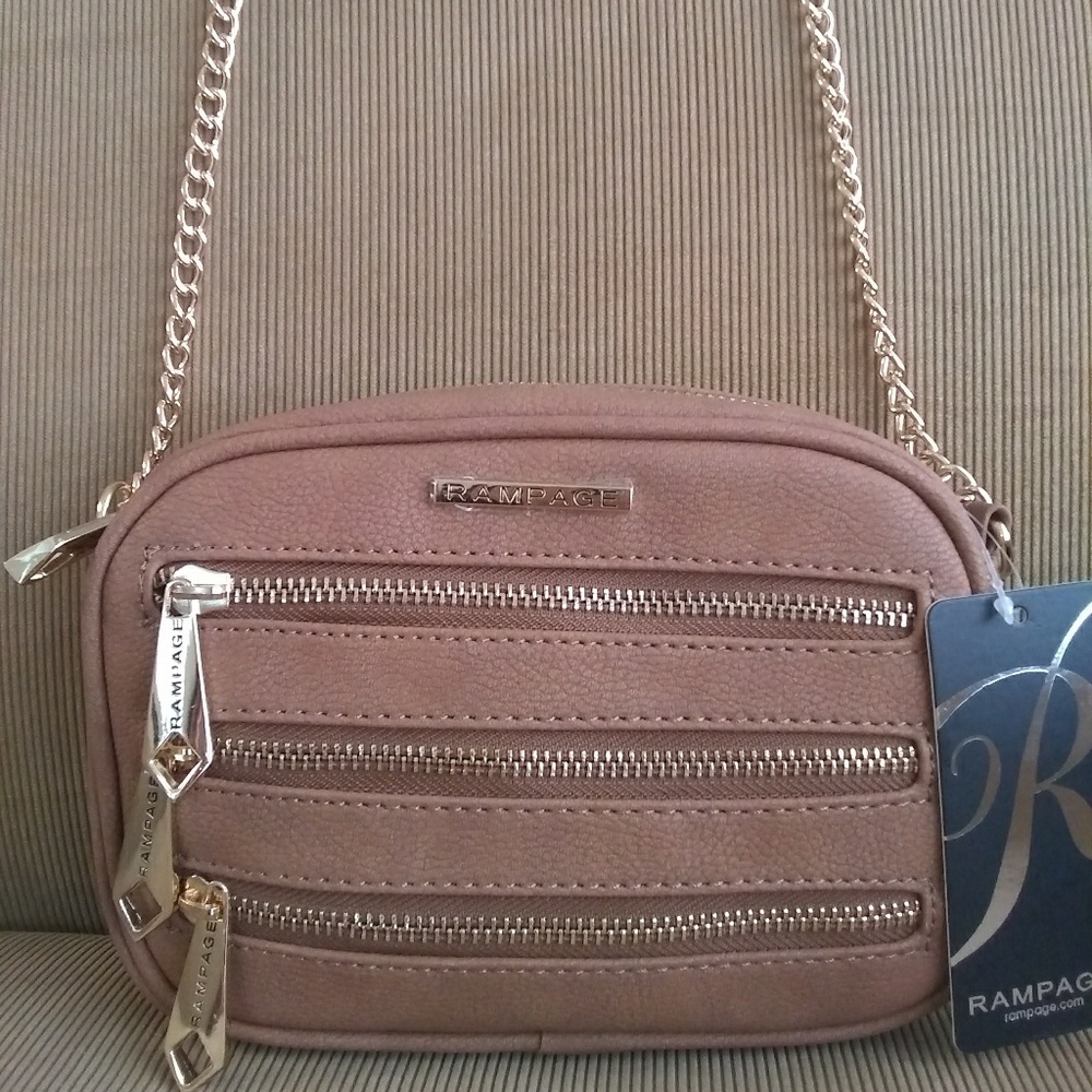 NWT Rampage 3 zipper crossbody bag